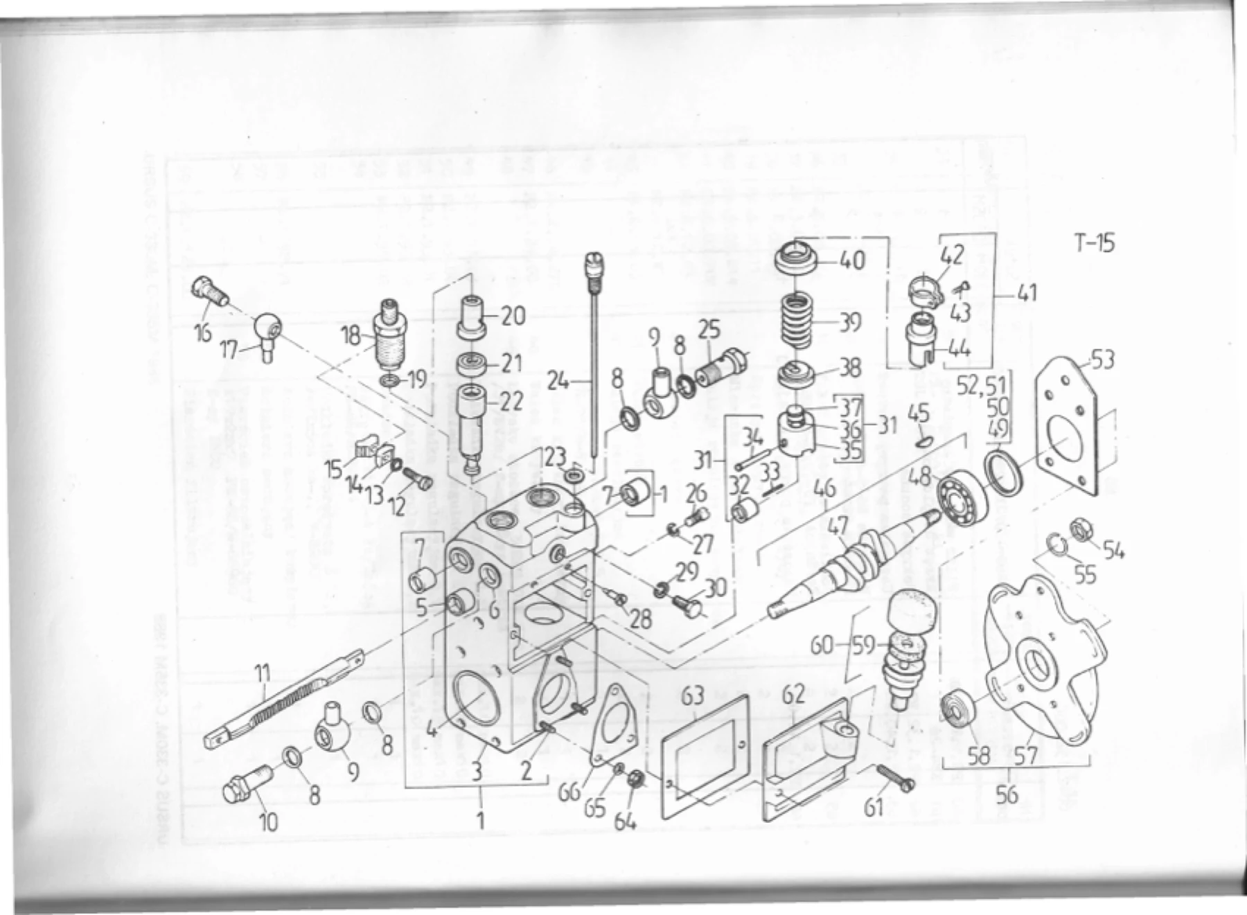 Schemat złożeniowy pompa wtryskowa p22t 17a - 7,5.69b1rvf — Ursus C-330M / C-335M, tablica T-15