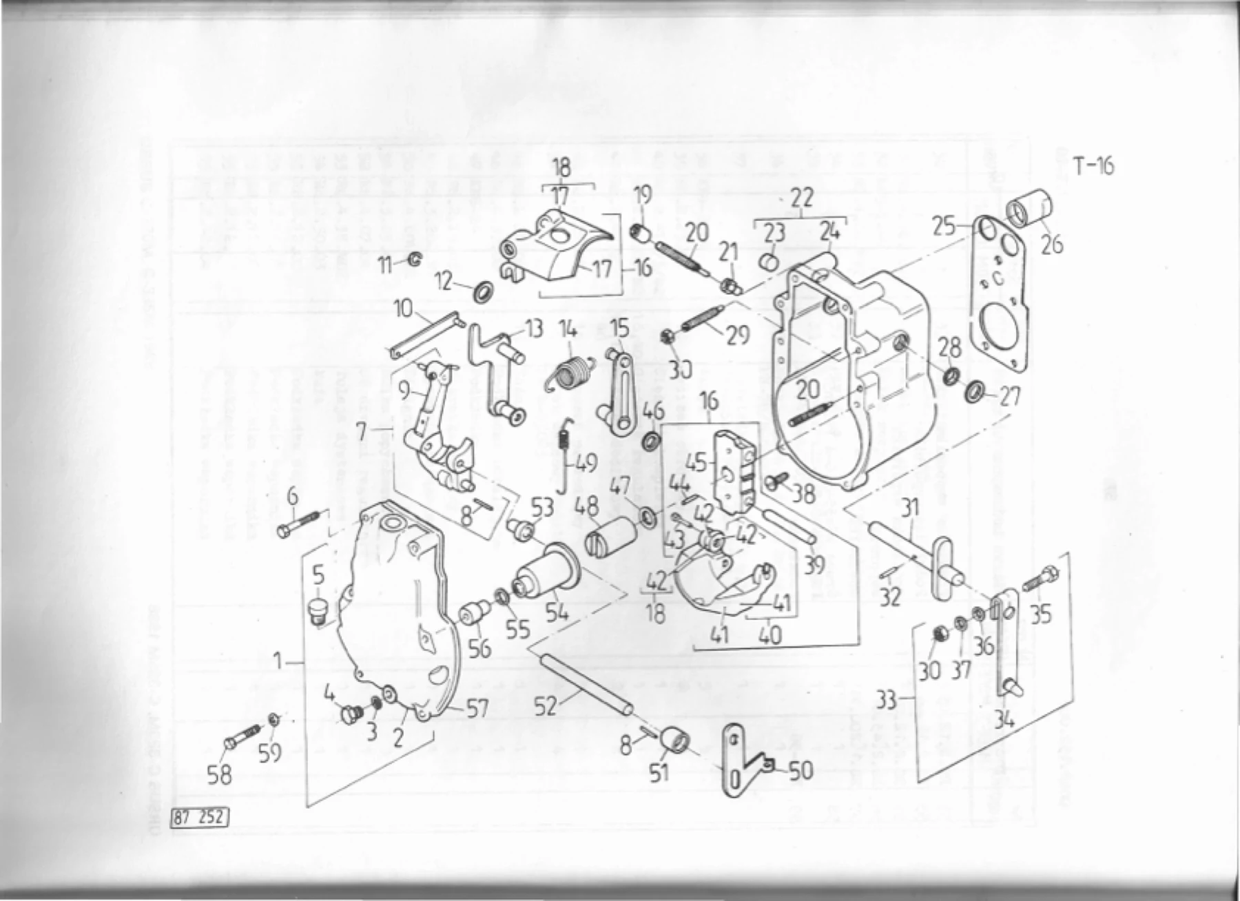 Schemat złożeniowy układ paliwowy regulator obrotów r8 v 20–120 w 3e — Ursus C-330M / C-335M, tablica T-16